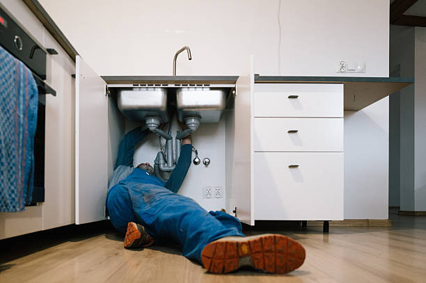 Professional Drain Cleaning technician working in Klamath, CA